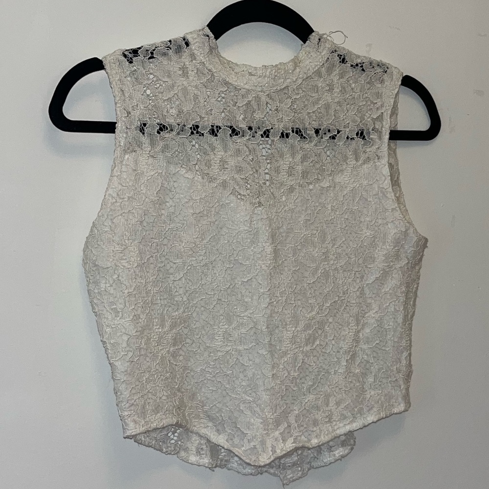 White lace top
